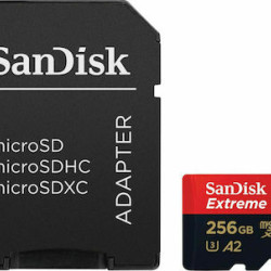 Sandisk Extreme Pro microSDXC 256GB U3 V30 A2 UHS-I with adapter