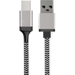 POWERTECH καλώδιο USB σε USB-C CAB-U130, 8mm tip, 25W, 1.5m, μαύρο-γκρι