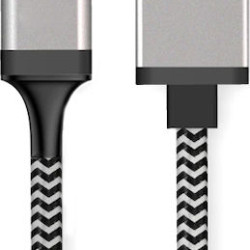 POWERTECH καλώδιο USB σε USB-C CAB-U130, 8mm tip, 25W, 1.5m, μαύρο-γκρι