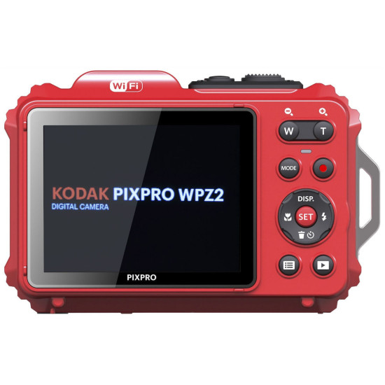 KODAK  WPZ2 Compact Φωτογραφική Μηχανή 16MP Οπτικού Ζουμ 4x με Οθόνη 2.7" και Ανάλυση Video Full HD (1080p) RED 