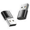 ADAPTER  JOYROMM USB σε USB Type-C S-H152, μαύρος, 2τμχ