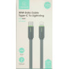 USAMS καλώδιο Lightning σε USB-C US-SJ735, 30W, 480Mbps, 1m, μαύρο