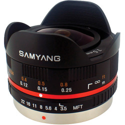 Samyang 7.5mm f3.5 UMC Fish-eye (Micro Four Thirds (MFT)) Black