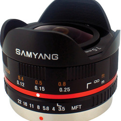 Samyang 7.5mm f3.5 UMC Fish-eye (Micro Four Thirds (MFT)) Black