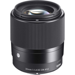 Sigma 30mm F/1.4 DC DN Contemporary for Fujifilm X Mount Black CROP LENS 