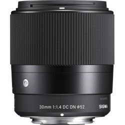 Sigma 30mm F/1.4 DC DN Contemporary for Fujifilm X Mount Black CROP LENS 