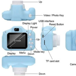 Children Mini Camera Compact Φωτογραφική Μηχανή 3MP με Οθόνη 2" BLUE  